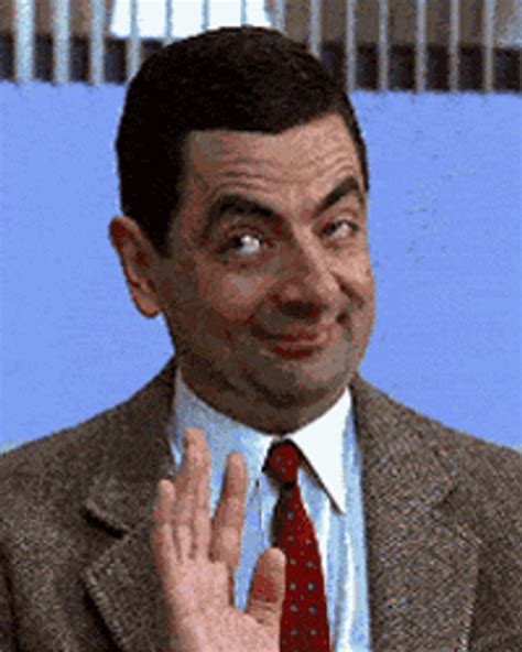 mr bean finger gif|mr bean flipping off gif.